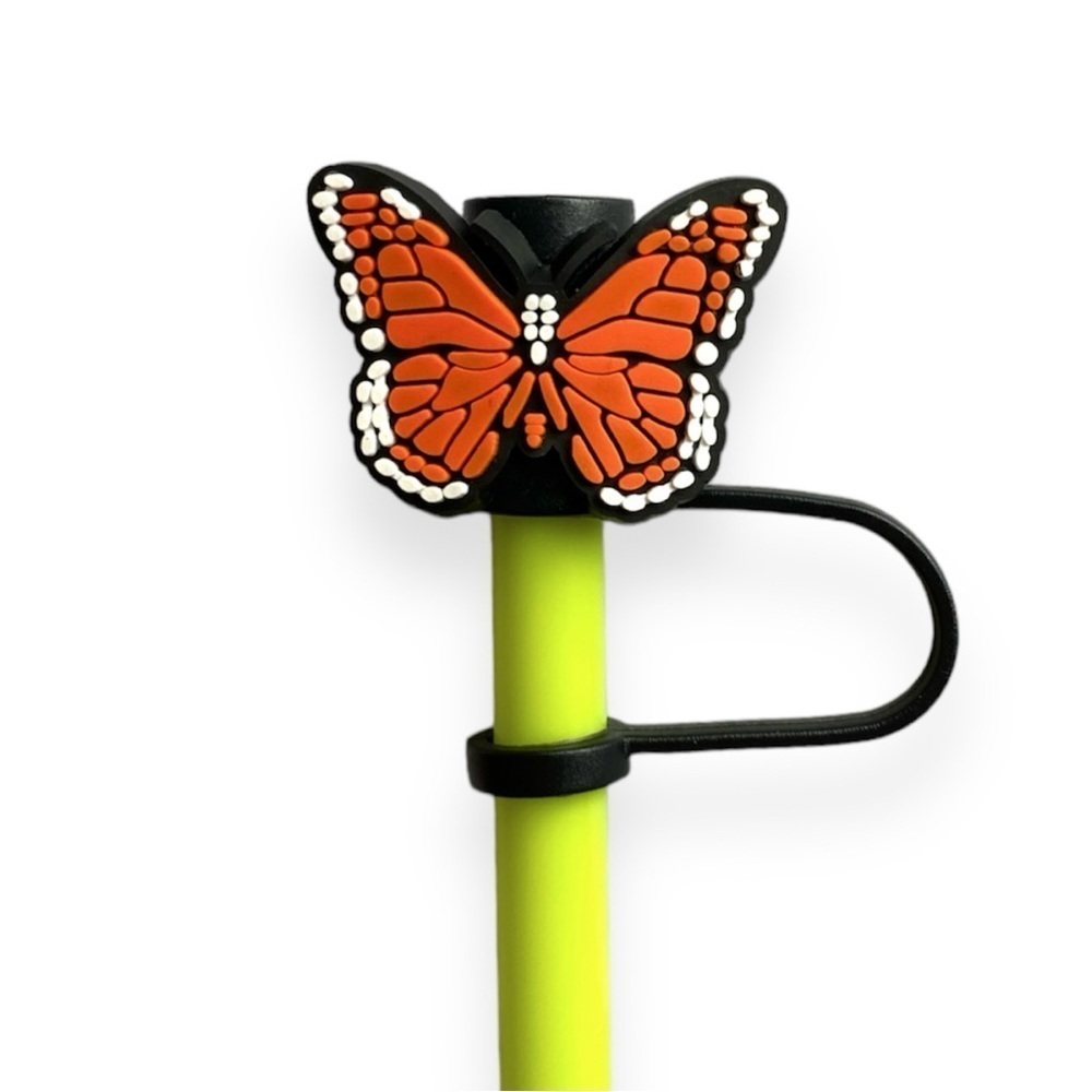 5/$10💥10/$15 Orange Butterfly Straw Cover/Topper